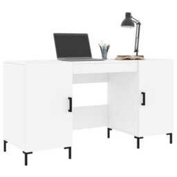 Berkfield Desk White 140X50X75 Cm Engineered Wood - thumbnail 3