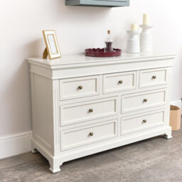 Melody Maison Large 7 Drawer Chest Of Drawers & Pair Of Bedside Tables - Daventry Ivory Range - thumbnail 3