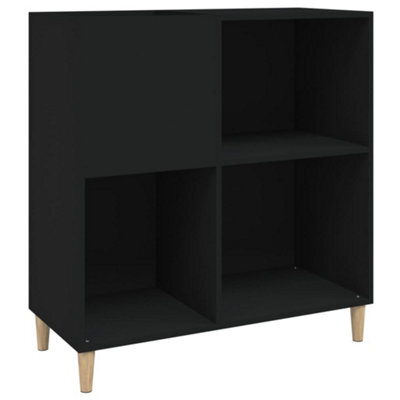 Vidaxl Record Cabinet Black 84.5X38X89 Cm Engineered Wood - image 1