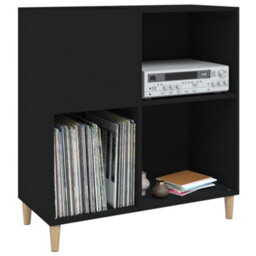 Vidaxl Record Cabinet Black 84.5X38X89 Cm Engineered Wood - thumbnail 4