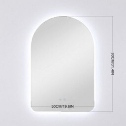 Living And Home 500 X 800mm Frameless Led Bathroom Mirror With Demister, Dimmable 3 Colour Temperature - thumbnail 6