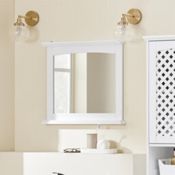 Sobuy Bzr212-W, Bathroom Mirror Cabinet Wall Mounted Bathroom Cabinet With Shelf,white,w60Xd6Xh53.5 - thumbnail 4