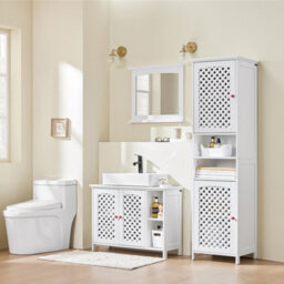 Sobuy Bzr212-W, Bathroom Mirror Cabinet Wall Mounted Bathroom Cabinet With Shelf,white,w60Xd6Xh53.5 - thumbnail 5