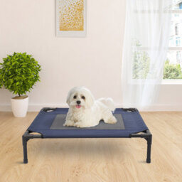 Pawhut Pet Puppy Raised Bed Cot Dog Cat Elevated Cots Trampoline Indoor Outdoor - thumbnail 1