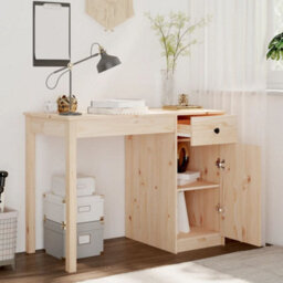 Vidaxl Desk 100X50X75 Cm Solid Wood Pine Desks - thumbnail 3