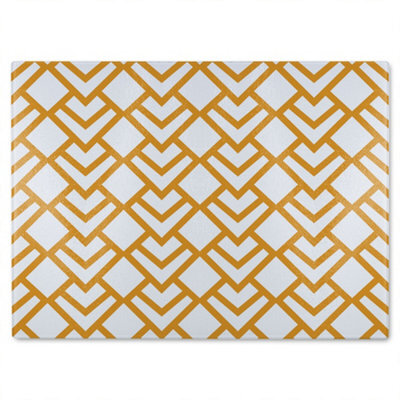 Benjamin Tate Design Geometric Scales Glass Chopping Boarddesigner Style - image 1