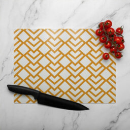 Benjamin Tate Design Geometric Scales Glass Chopping Boarddesigner Style - thumbnail 3