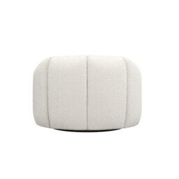 Wyld Haus Juniper Retro Ivory Boucle Swivel Armchair - thumbnail 4