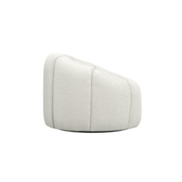 Wyld Haus Juniper Retro Ivory Boucle Swivel Armchair - thumbnail 5