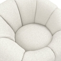 Wyld Haus Juniper Retro Ivory Boucle Swivel Armchair - thumbnail 6