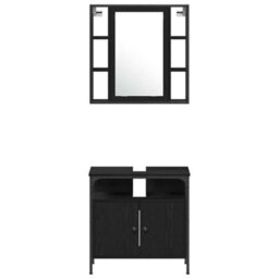 Walplus Bathroom Cabinet Set Other 4 Pcs Black Oak 33 X 33 X 185.5 Cm - thumbnail 9