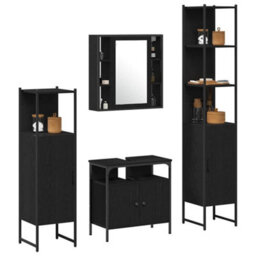Walplus Bathroom Cabinet Set Other 4 Pcs Black Oak 33 X 33 X 185.5 Cm - thumbnail 3