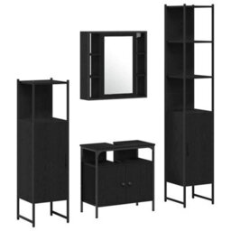 Walplus Bathroom Cabinet Set Other 4 Pcs Black Oak 33 X 33 X 185.5 Cm - thumbnail 2