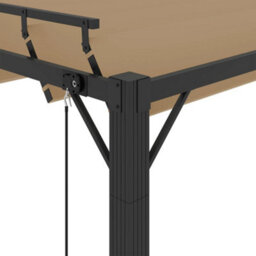 Vidaxl Gazebo With Louvered Roof 3X4 M Taupe Fabric And Aluminium - thumbnail 6
