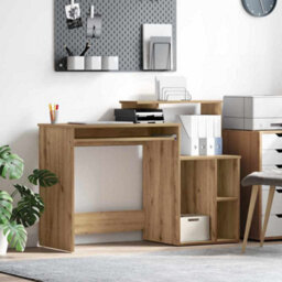 Walplus Desk With Storage With Shelf Artisan Oak 120.5 X 44 X 88.5 Cm - thumbnail 1