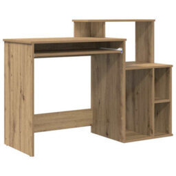 Walplus Desk With Storage With Shelf Artisan Oak 120.5 X 44 X 88.5 Cm - thumbnail 2