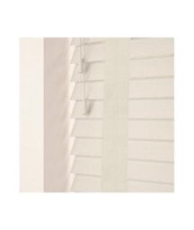 50mm Slat Cream Real Wood Venetian Blind With Tapes 120Cm Drop 200Cm Wide