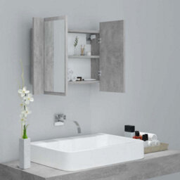 Walplus Led Bathroom Mirror Cabinet Concrete Grey 60X12X45 Cm Acrylic - thumbnail 6