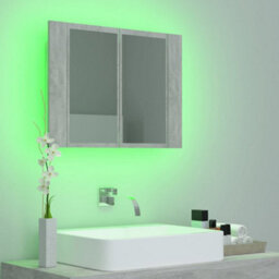 Walplus Led Bathroom Mirror Cabinet Concrete Grey 60X12X45 Cm Acrylic - thumbnail 5