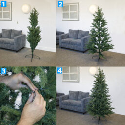 Dellonda Artificial 5Ft/150Cm Realistic Christmas Tree, 772 Pe/pvc Mix Tips - thumbnail 7