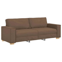 Vidaxl 3-Seater Sofa With Cushion Brown Fabric - thumbnail 2