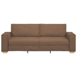 Vidaxl 3-Seater Sofa With Cushion Brown Fabric - thumbnail 4