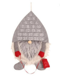 Tallon Grey Plush Gonk Christmas Advent Calendar Countdown To Christmas - thumbnail 2