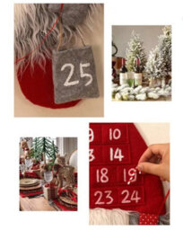 Tallon Grey Plush Gonk Christmas Advent Calendar Countdown To Christmas - thumbnail 3