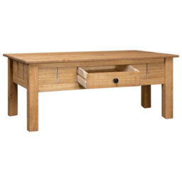 Berkfield Coffee Table 100X60X45 Cm Solid Pine Wood Panama Range - thumbnail 3
