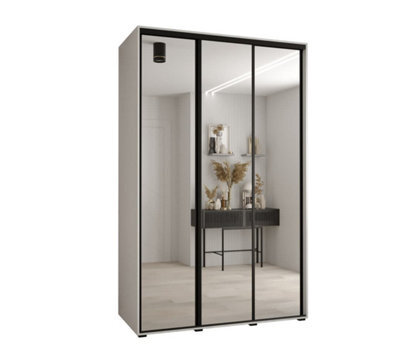 Arte Stylish White Cannes Ii Sliding Door Wardrobe 150Cm - Optimise Space With Sleek Storage - image 1