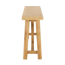 The Furniture Market Marbury Oak Large Trestle Console Hall Table - thumbnail 7