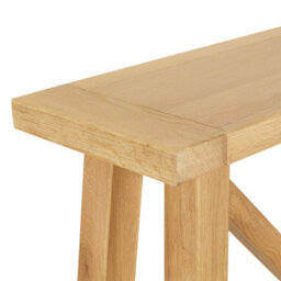 The Furniture Market Marbury Oak Large Trestle Console Hall Table - thumbnail 8