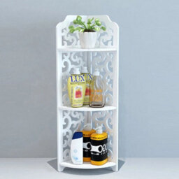 Corner Shelf Bathroom Living Room Storage Rack Display Holder Plant Stand - thumbnail 6