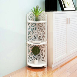 Corner Shelf Bathroom Living Room Storage Rack Display Holder Plant Stand - thumbnail 1