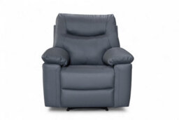 Faux Leather Dark Grey Manual Recliner Chair Columbia - thumbnail 3