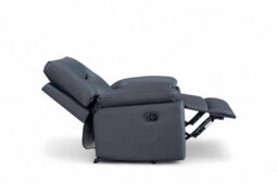 Faux Leather Dark Grey Manual Recliner Chair Columbia - thumbnail 7