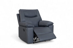 Faux Leather Dark Grey Manual Recliner Chair Columbia - thumbnail 5