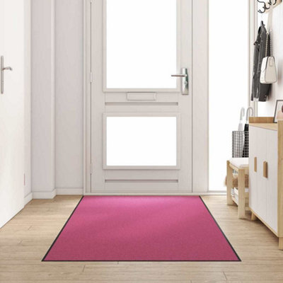 Berkfield Pink Washable Doormat 120X300 Cm - image 1