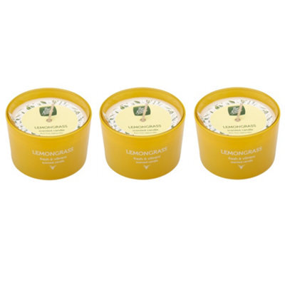 Pack Of 3 Pan Aroma Lemongrass Scented Jar Candles 85G - image 1