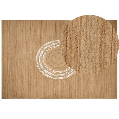 Beliani Rug Bogazoren Beige 160 X 230 Cm Jute - image 1