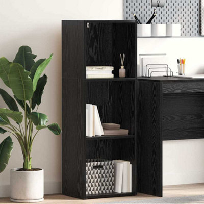 Berkfield Bookcase Black Oak 40 X 30 X 114 Cm Engineered Wood - image 1