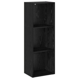 Berkfield Bookcase Black Oak 40 X 30 X 114 Cm Engineered Wood - thumbnail 2