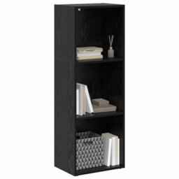 Berkfield Bookcase Black Oak 40 X 30 X 114 Cm Engineered Wood - thumbnail 3