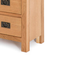 Surrey Oak 3 Drawer Chest Fully Assembled - By Roseland Furniture - thumbnail 8
