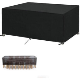 Garden Furniture Cover 170X110X75Cm Black 420D Oxford Rectangular Table Tear-Resistant, Uv-Resistant, Waterproof - thumbnail 6