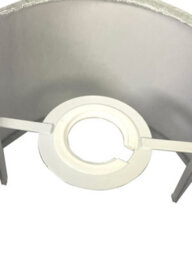 Modern Velvet Tapered Lampshade Silver Fabric Shade For Ceiling Pendant Or Table Lamp 9 Inch - thumbnail 3