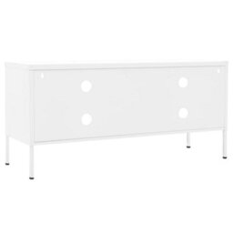 Berkfield Tv Cabinet White 105X35X50 Cm Steel - thumbnail 5
