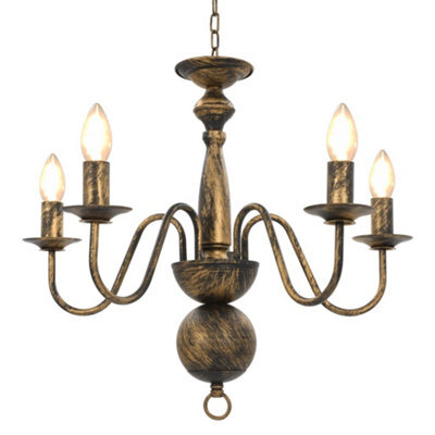 Walplus Chandelier Antique Black 5 X E14 Bulbs - image 1