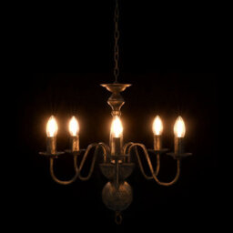 Walplus Chandelier Antique Black 5 X E14 Bulbs - thumbnail 5