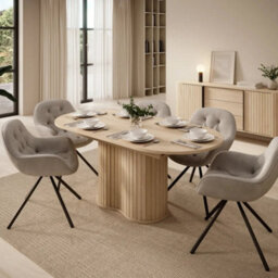 Arte Lovi Extending Dining Table 180Cm - Oak Cremona Modern Table With Smooth Extension Mechanism - thumbnail 2
